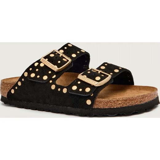 Birkenstock Skórzane klapki Arizona Rivet Border | narrow fit ze sklepu Gomez Fashion Store w kategorii Klapki damskie - zdjęcie 185855486