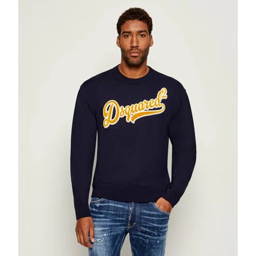Dsquared2 Wełniany sweter | Regular Fit ze sklepu Gomez Fashion Store w kategorii Swetry męskie - zdjęcie 185855507