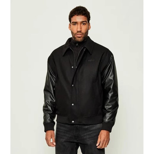 HUGO Wełniana kurtka bomber Barkus2541 | Relaxed fit ze sklepu Gomez Fashion Store w kategorii Kurtki męskie - zdjęcie 185855617