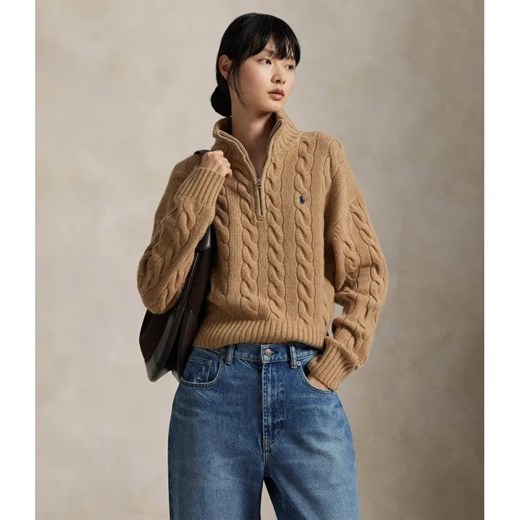 POLO RALPH LAUREN Wełniany sweter | Relaxed fit | z dodatkiem kaszmiru ze sklepu Gomez Fashion Store w kategorii Swetry damskie - zdjęcie 185855685