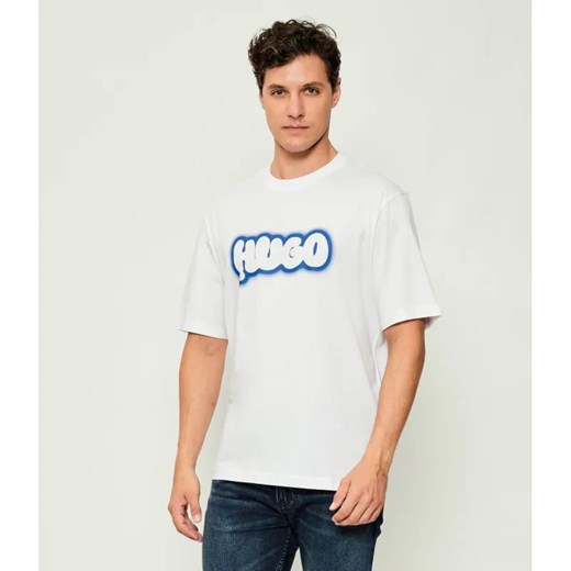 Hugo Blue T-shirt Nulibax | Regular Fit ze sklepu Gomez Fashion Store w kategorii T-shirty męskie - zdjęcie 185855718