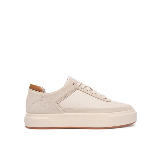 Sneakersy Calvin Klein Basket Lace Up Pro Lth Mix Mg YW0YW01987 Beżowy ze sklepu eobuwie.pl w kategorii Buty sportowe damskie - zdjęcie 185859206