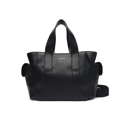 Torebka Calvin Klein Webbing Strap Small Tote LV04F3290G Czarny ze sklepu eobuwie.pl w kategorii Torby Shopper bag - zdjęcie 185859216