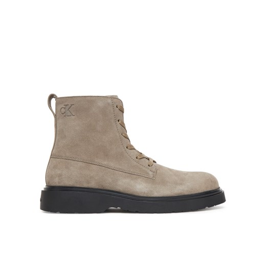 Trzewiki Calvin Klein Combat Ess Lace Up Zip Boot Su YM0YM01371 Szary ze sklepu eobuwie.pl w kategorii Buty zimowe męskie - zdjęcie 185859266