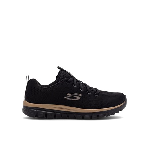 Sneakersy Skechers GRACEFUL 12615 BKRG Czarny ze sklepu eobuwie.pl w kategorii Buty sportowe damskie - zdjęcie 185859377