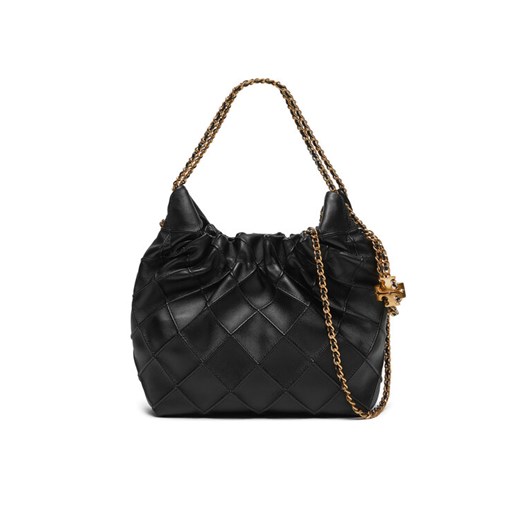 Torebka Tory Burch Mini Fleming 162451 Czarny ze sklepu eobuwie.pl w kategorii Torebki worki - zdjęcie 185859845