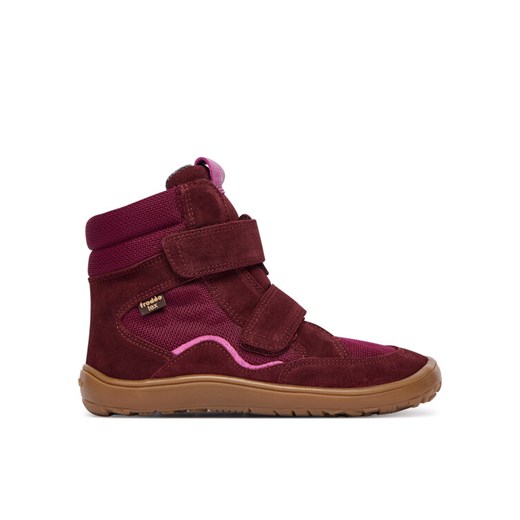 Kozaki Froddo Barefoot Tex Winter Tl G3160247-6T D Bordowy ze sklepu eobuwie.pl w kategorii Buty zimowe dziecięce - zdjęcie 185860159
