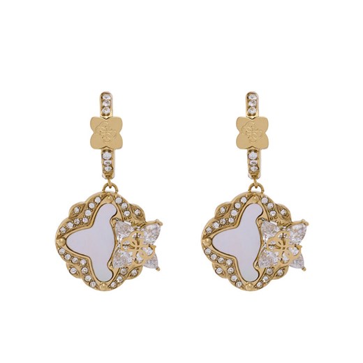 Kolczyki Guess JUBE05 583JW Złoty ze sklepu eobuwie.pl w kategorii Kolczyki - zdjęcie 185860208