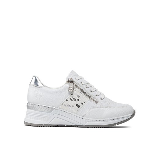 Sneakersy Rieker N4322-80 Biały ze sklepu eobuwie.pl w kategorii Buty sportowe damskie - zdjęcie 185860405