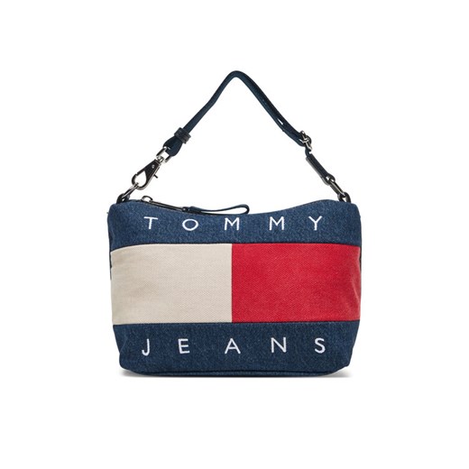 Torebka Tommy Jeans Tjw Archive Denim Shoulder Bag AW0AW18213 Niebieski ze sklepu eobuwie.pl w kategorii Torebki damskie - zdjęcie 185860696