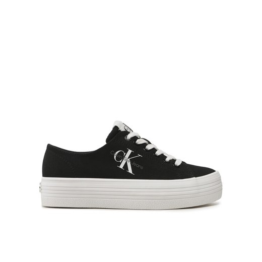 Tenisówki Calvin Klein Jeans Vulc Flatform Essential Mono YW0YW01030 Czarny ze sklepu eobuwie.pl w kategorii Trampki damskie - zdjęcie 185860755