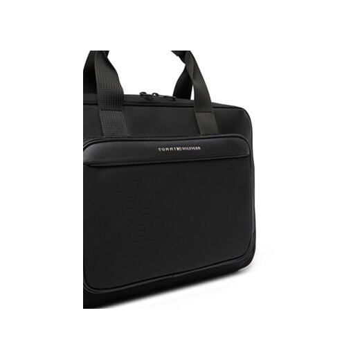 Torba na laptopa Tommy Hilfiger Th Foundation Computer Bag AM0AM13626 Czarny Tommy Hilfiger OS eobuwie.pl