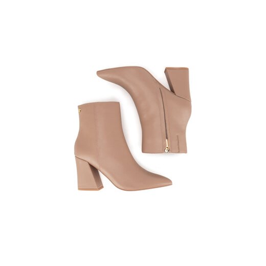 Botki Nine West CEO-AIDA-01 Beżowy Nine West 41 eobuwie.pl