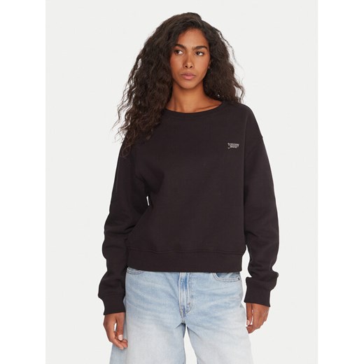 Tommy Jeans Bluza Silver Script DW0DW21961 Czarny Regular Fit ze sklepu MODIVO w kategorii Bluzy damskie - zdjęcie 185868499