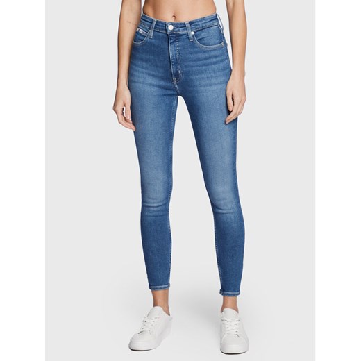Calvin Klein Jeans Jeansy J20J220198 Niebieski Skinny Fit ze sklepu MODIVO w kategorii Jeansy damskie - zdjęcie 185868697