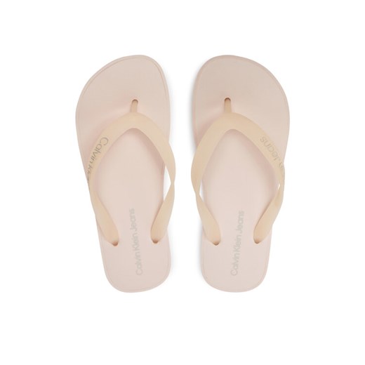 Calvin Klein Jeans Japonki Beach Sandal Flatform Logo YW0YW01092 Różowy ze sklepu MODIVO w kategorii Klapki damskie - zdjęcie 185868719