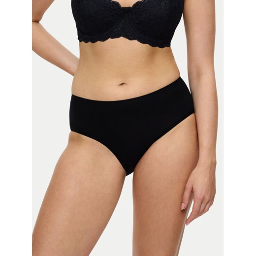 Triumph Figi klasyczne z wysokim stanem Sense Of Cotton 10224970 Czarny ze sklepu MODIVO w kategorii Majtki damskie - zdjęcie 185868775