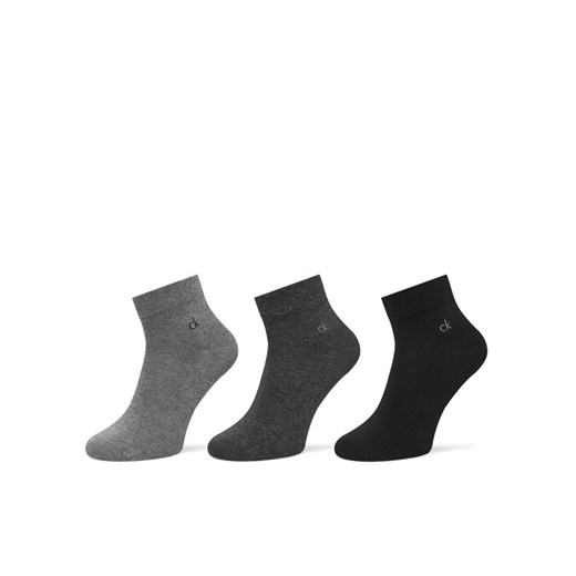 Calvin Klein Zestaw 3 par niskich skarpet męskich 701234209 Szary ze sklepu MODIVO w kategorii Skarpetki męskie - zdjęcie 185868907