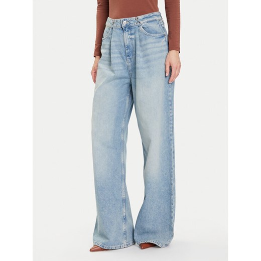 Guess Jeansy W5BA3T D0742 Niebieski Wide Leg ze sklepu MODIVO w kategorii Jeansy damskie - zdjęcie 185869115
