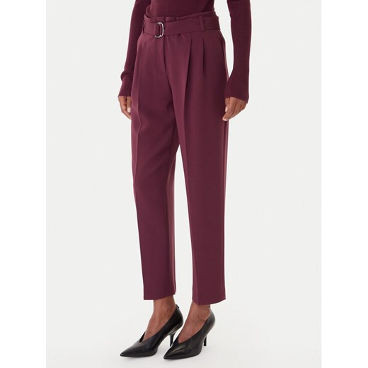 BOSS Spodnie materiałowe Tapiah 50490037 Fioletowy Regular Fit ze sklepu MODIVO w kategorii Spodnie damskie - zdjęcie 185869317