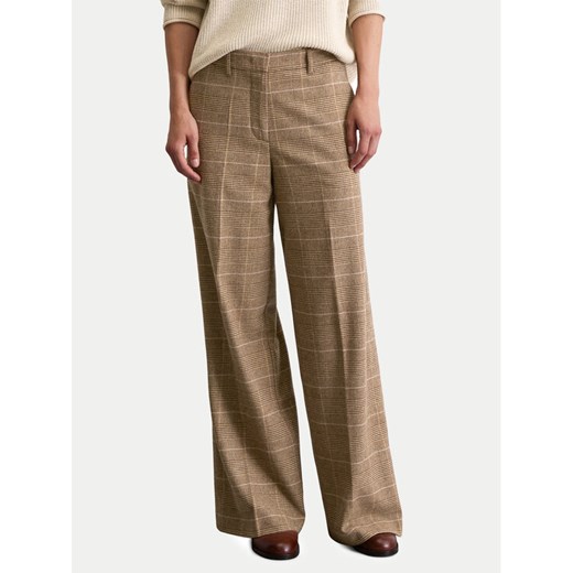 Marc O'Polo Spodnie palazzo 508 0150 10417 Beżowy Wide Fit ze sklepu MODIVO w kategorii Spodnie damskie - zdjęcie 185869335