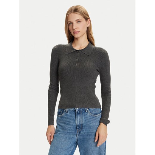 Vero Moda Sweter Siljerib 10336674 Szary Slim Fit ze sklepu MODIVO w kategorii Swetry damskie - zdjęcie 185869415