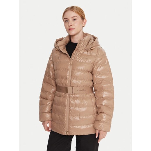 Calvin Klein Kurtka zimowa LV044D542G Beżowy Regular Fit ze sklepu MODIVO w kategorii Kurtki damskie - zdjęcie 185869685