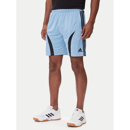adidas Szorty sportowe Teamgeist adicolor JW1348 Błękitny Regular Fit ze sklepu MODIVO w kategorii Spodenki męskie - zdjęcie 185869759