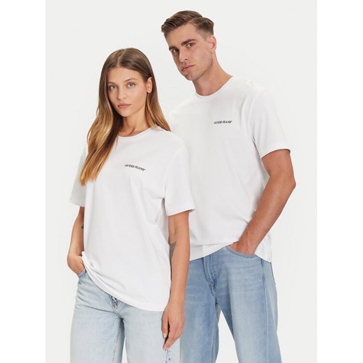 Guess Jeans T-Shirt M5BI78 K8FQ4 Biały Regular Fit ze sklepu MODIVO w kategorii Bluzki damskie - zdjęcie 185869849