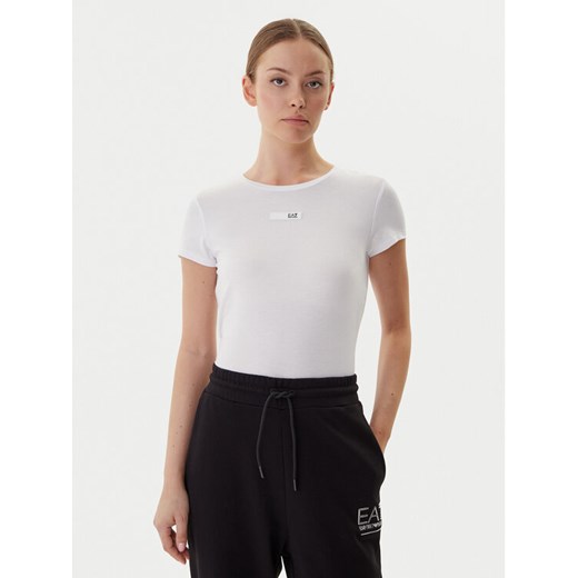 EA7 Emporio Armani T-Shirt 7W000673 AF12945 U0002 Biały Slim Fit ze sklepu MODIVO w kategorii Bluzki damskie - zdjęcie 185870036