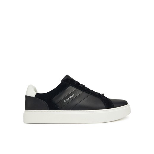 Calvin Klein Sneakersy Classic Cupsole Laceup Tape Lth YM0YM01430 Czarny ze sklepu MODIVO w kategorii Buty sportowe męskie - zdjęcie 185870169