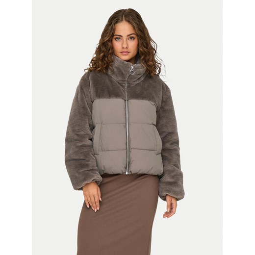 ONLY Kurtka zimowa 15292945 Szary Regular Fit ze sklepu MODIVO w kategorii Kurtki damskie - zdjęcie 185870219