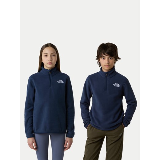 The North Face Polar Glacier NF0A8CVG Granatowy Regular Fit ze sklepu MODIVO w kategorii Bluzy chłopięce - zdjęcie 185870249