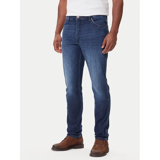Wrangler Jeansy River 112370922 Granatowy Slim Fit ze sklepu MODIVO w kategorii Jeansy męskie - zdjęcie 185870546