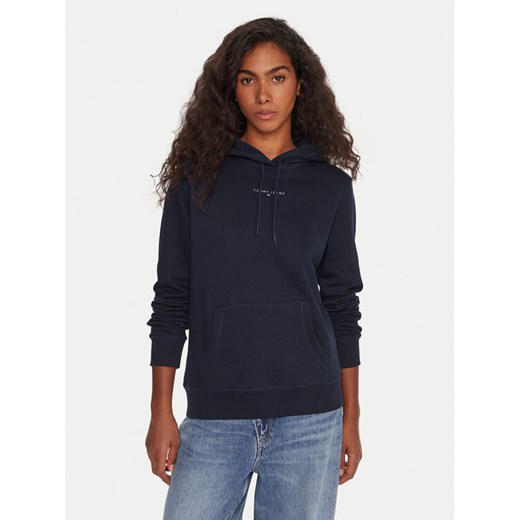 Tommy Jeans Bluza Linear DW0DW21963 Granatowy Regular Fit ze sklepu MODIVO w kategorii Bluzy damskie - zdjęcie 185870557