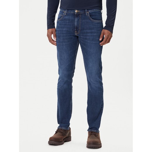 Lee Jeansy Rider 112360204 Granatowy Slim Fit ze sklepu MODIVO w kategorii Jeansy męskie - zdjęcie 185870588
