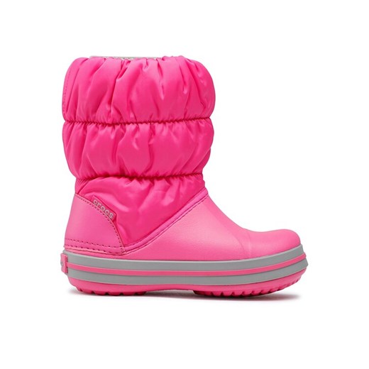 Crocs Śniegowce Winter Puff 14613-6TR Różowy ze sklepu MODIVO w kategorii Buty zimowe dziecięce - zdjęcie 185870747