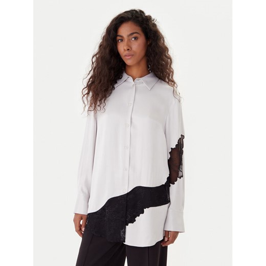 BOSS Koszula Belacey 50546595 Szary Regular Fit ze sklepu MODIVO w kategorii Koszule damskie - zdjęcie 185870749