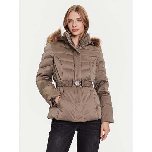 Guess Kurtka puchowa W5BL31 W2802 Beżowy Regular Fit ze sklepu MODIVO w kategorii Kurtki damskie - zdjęcie 185870785