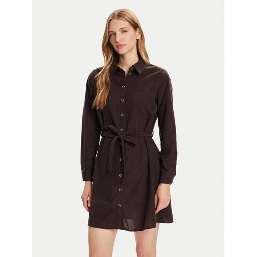 Vero Moda Sukienka koszulowa Elly 10334288 Brązowy Regular Fit ze sklepu MODIVO w kategorii Sukienki - zdjęcie 185870845