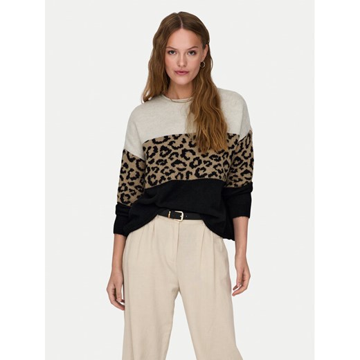 ONLY Sweter Jade 15294969 Beżowy Regular Fit ze sklepu MODIVO w kategorii Swetry damskie - zdjęcie 185870898