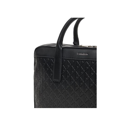 Calvin Klein Torba na laptopa Emblem Emboss Commuter LV04D3265G Czarny Calvin Klein OS MODIVO