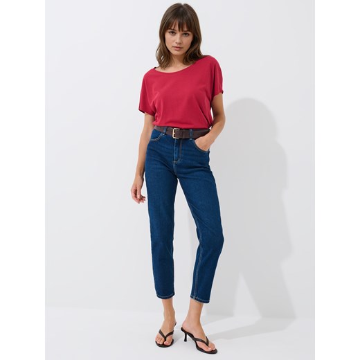 Mohito - Jeansy mom slim - granatowy ze sklepu Mohito w kategorii Jeansy damskie - zdjęcie 185884598
