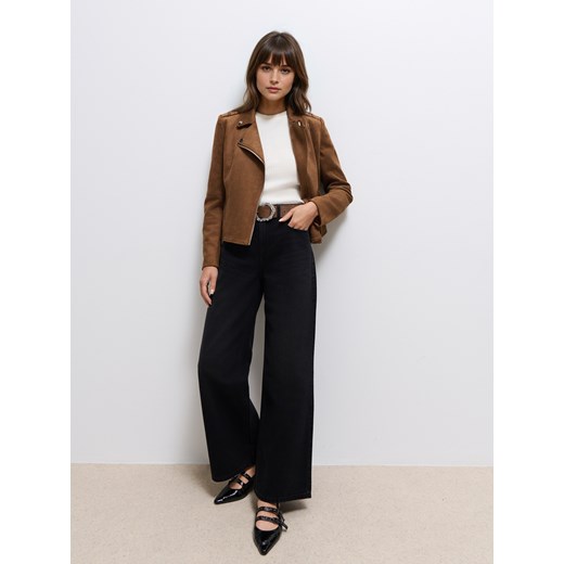 Mohito - Jeansy wide leg petite - czarny ze sklepu Mohito w kategorii Jeansy damskie - zdjęcie 185884878
