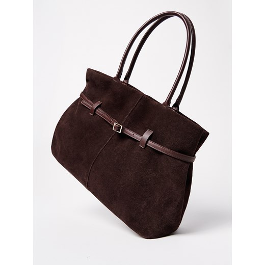 Mohito - Skórzana torebka - ciemnobrązowy Mohito ONE SIZE Mohito