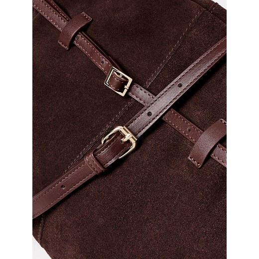 Mohito - Skórzana torebka - ciemnobrązowy Mohito ONE SIZE Mohito