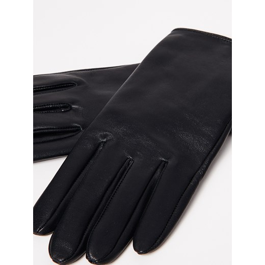 Mohito - Skórzane rękawiczki - czarny Mohito M Mohito