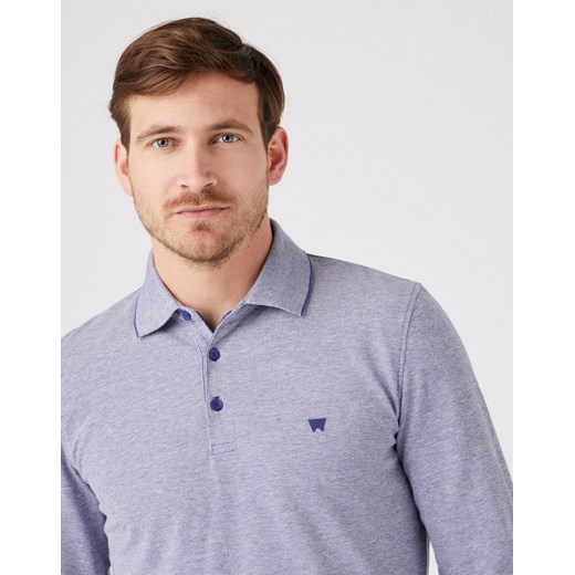 WRANGLER REFINED POLO MĘSKA KOSZULKA DŁUGI RĘKAW BLUE W7F9KHB51 112323733 Wrangler M YouNeedit.pl