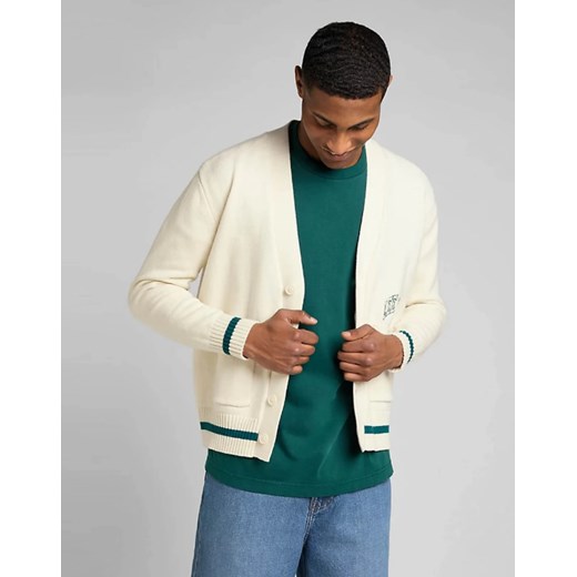 MESKI SWETER LEE SEASONAL CARDIGAN ECRU 112322650 ze sklepu YouNeedit.pl w kategorii Swetry męskie - zdjęcie 185886216