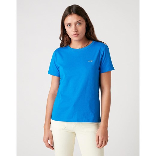 DAMSKI T-SHIRT WRANGLER SIGN OFF TEE STRONG BLUE W7Q0-D3-X2V 112132068 ze sklepu YouNeedit.pl w kategorii Bluzki damskie - zdjęcie 185886457